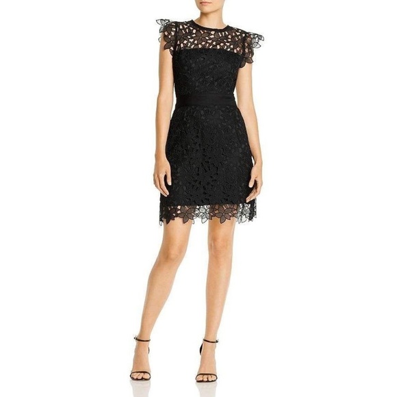 Nwt Milly Leila Floral Lace Illusion Dress Size 4 - Picture 10 of 10
